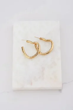 My Jewellery Boucles D'oreilles Vintage Avec Cœurs Ouverts Clearance