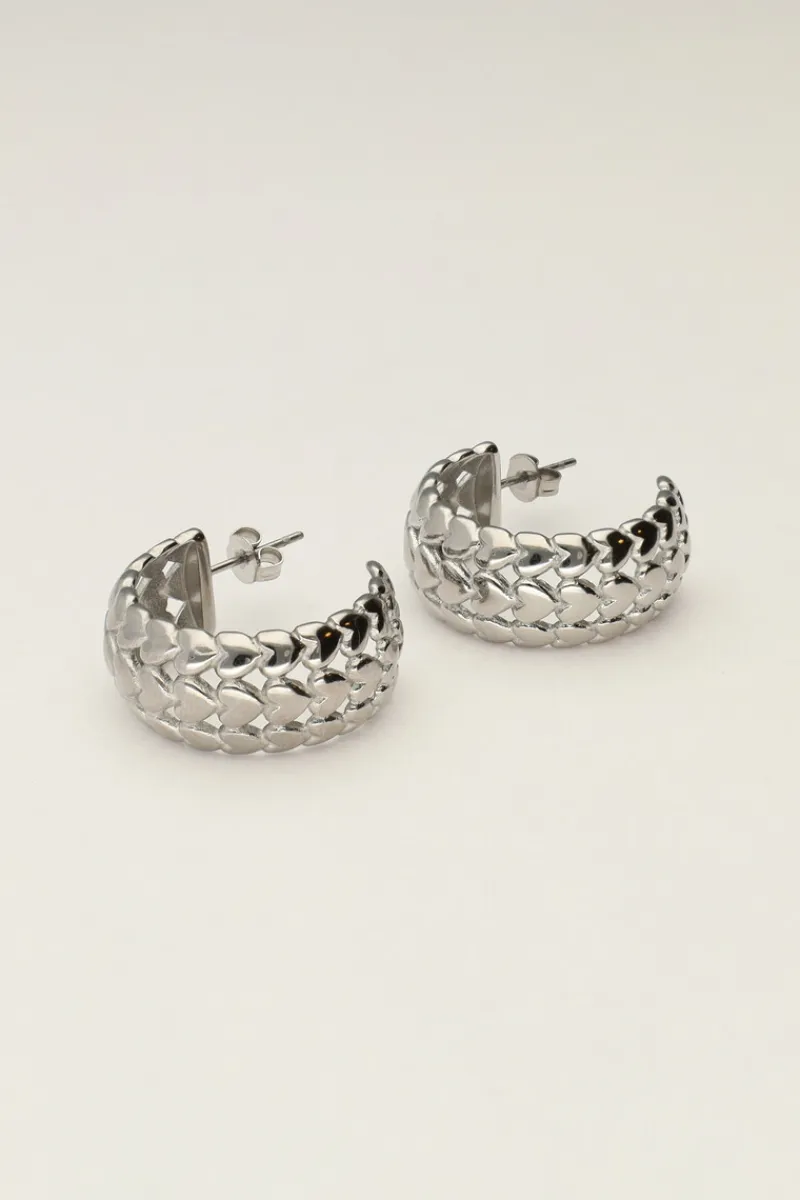 My Jewellery Boucles D'oreilles Vintage Avec Cœurs Best