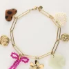 My Jewellery Bracelet à Charms Avec Liens Et Fleurs Multicolores Best