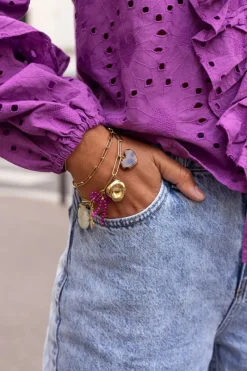 My Jewellery Bracelet à Charms Avec Liens Et Fleurs Multicolores Best
