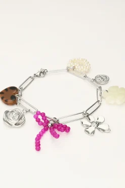 My Jewellery Bracelet à Charms Avec Liens Et Fleurs Multicolores Best