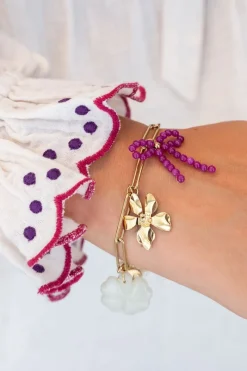 My Jewellery Bracelet à Charms Avec Liens Et Fleurs Multicolores Best