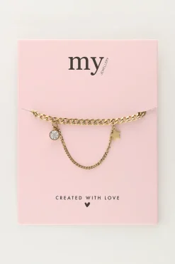 My Jewellery Bracelet à Maillons Avec Strass Et étoile Fashion