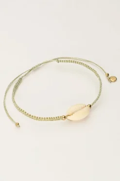 My Jewellery Bracelet Art En Cordon Doré Avec Coquillage Outlet