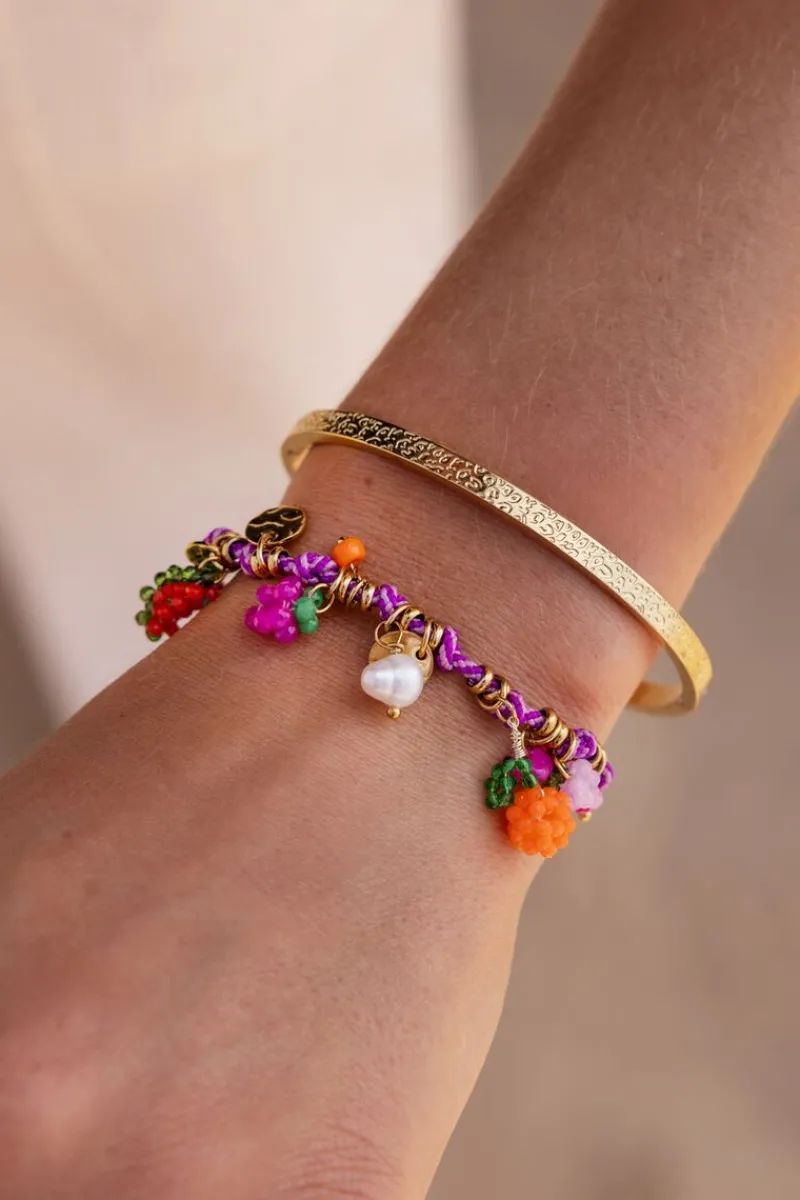 My Jewellery Bracelet Art En Cordon Violet Tutti Frutti Clearance
