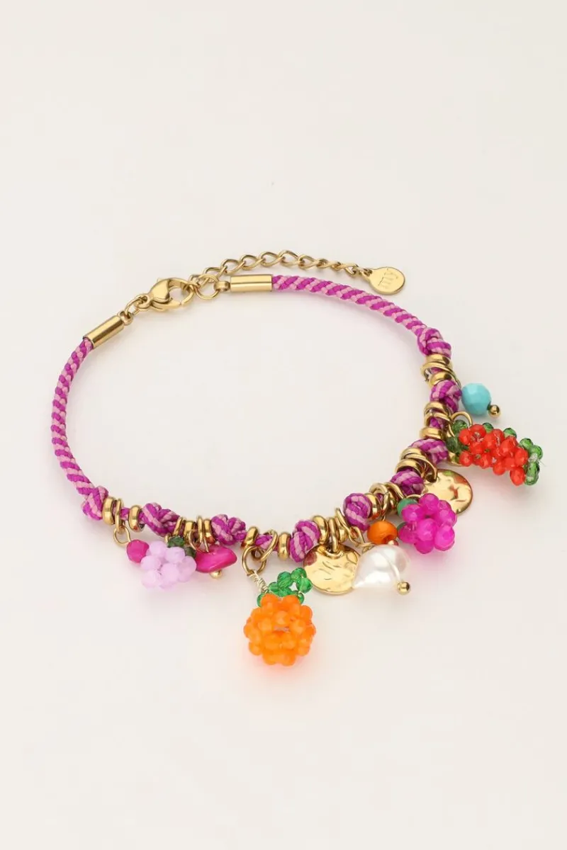 My Jewellery Bracelet Art En Cordon Violet Tutti Frutti Clearance