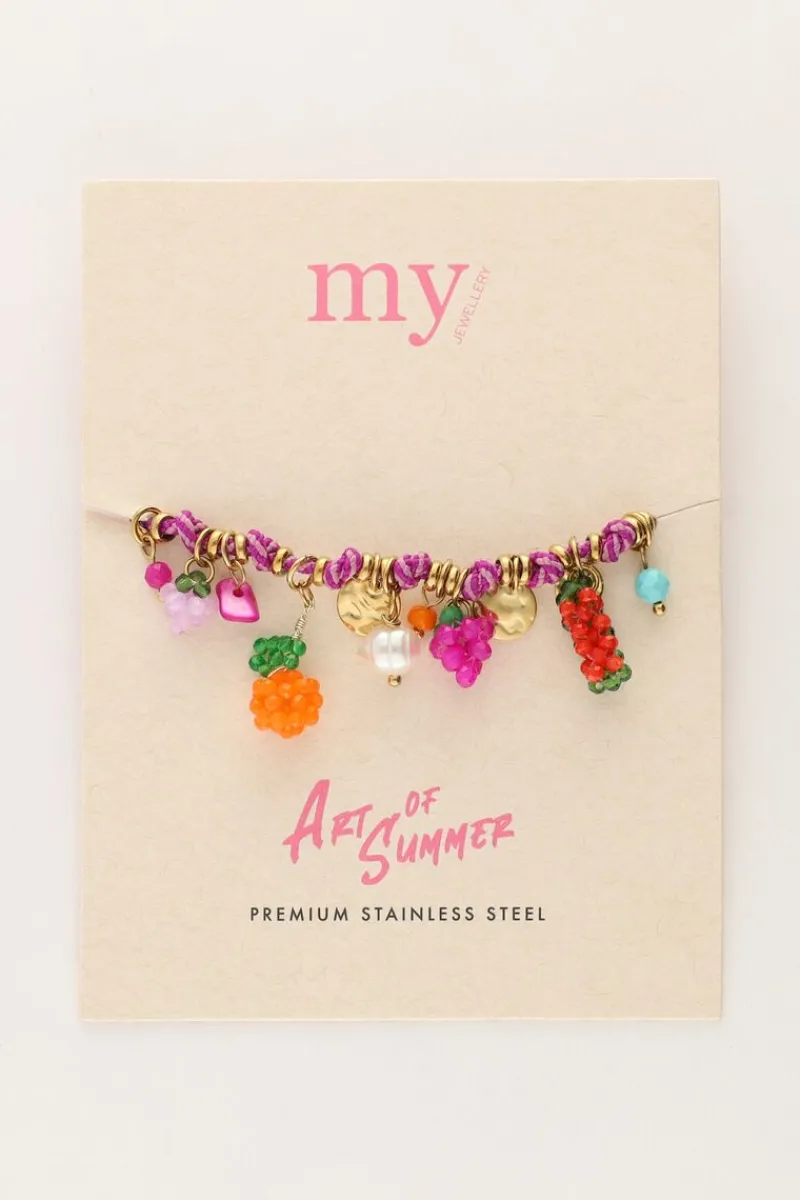 My Jewellery Bracelet Art En Cordon Violet Tutti Frutti Clearance