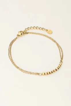 My Jewellery Bracelet Avec Chaîne Double Et Carrés Best
