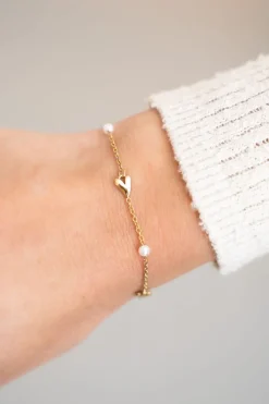 My Jewellery Bracelet Avec Coeurs Et Perles Sale