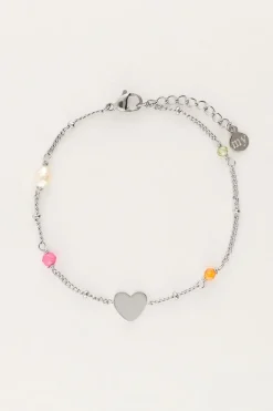 My Jewellery Bracelet Avec Cœur Et Perles Online