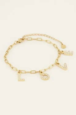 My Jewellery Bracelet Avec Lettres Love Et Strass Hot