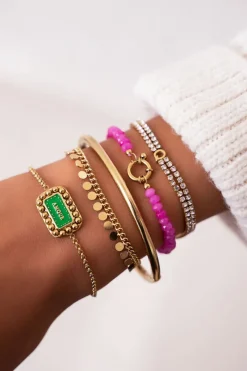 My Jewellery Bracelet Bold Spirit Avec Charm « Amour » Vert New