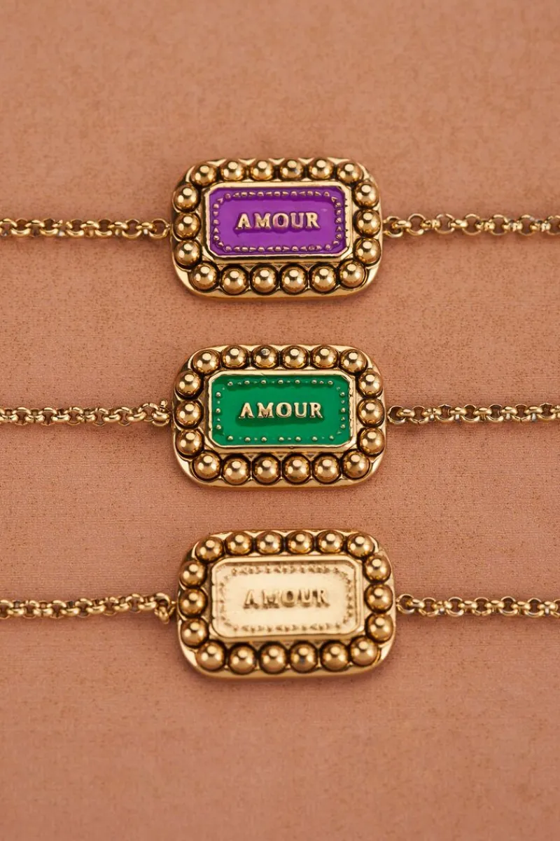 My Jewellery Bracelet Bold Spirit Avec Charm « Amour » Vert New