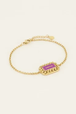 My Jewellery Bracelet Bold Spirit Avec Charm « Amour » Rose Discount