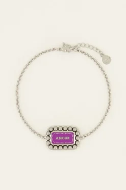 My Jewellery Bracelet Bold Spirit Avec Charm « Amour » Rose Discount