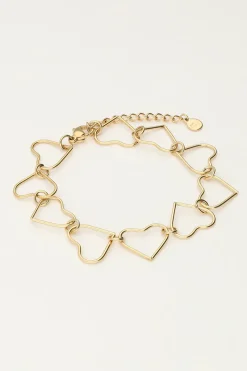 My Jewellery Bracelet Chaîne Avec Coeurs Outlet