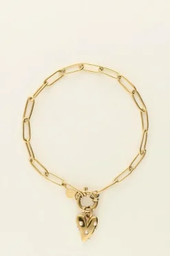 My Jewellery Bracelet Chaîne Pendentif Coeur à Perles Online