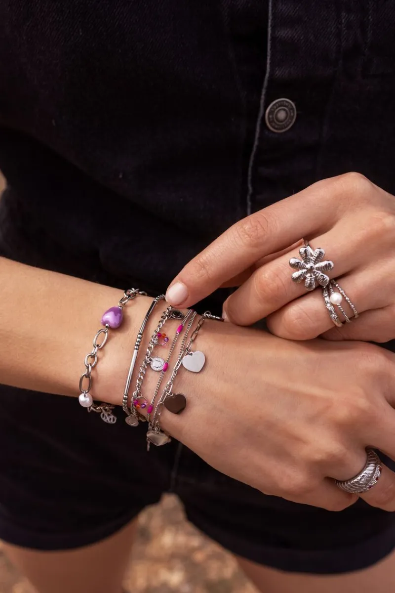 My Jewellery Bracelet Chaîne Petites Coeurs Universe Fashion