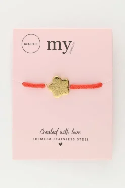 My Jewellery Bracelet Cordon Art Orange Avec Fleur Clearance