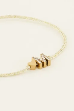 My Jewellery Bracelet Cordon Beige à Initiale Discount