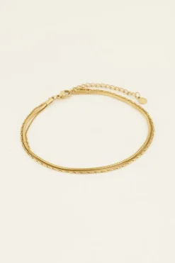 My Jewellery Bracelet De Cheville à 3 Chaînes Hot