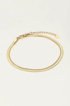 My Jewellery Bracelet De Cheville Minimaliste à Double Lien Outlet