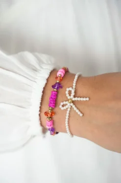 My Jewellery Bracelet De Perles Avec Nœud Hot
