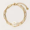 My Jewellery Bracelet Double Avec Maillon Et Perle Online