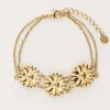 My Jewellery Bracelet Double Avec Trois Fleurs Discount