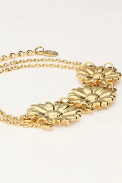 My Jewellery Bracelet Double Avec Trois Fleurs Discount