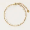 My Jewellery Bracelet Double Minimaliste Avec Des Perles Outlet