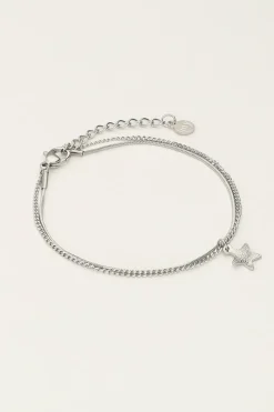 My Jewellery Bracelet Double Minimaliste Avec Charms étoile Clearance