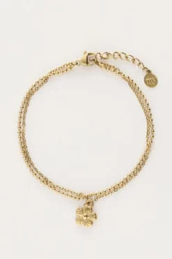 My Jewellery Bracelet Double Minimaliste Avec Fleur Outlet