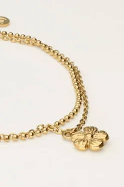My Jewellery Bracelet Double Minimaliste Avec Fleur Outlet