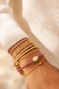 My Jewellery Bracelet En Corde Avec Perles New
