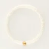 My Jewellery Bracelet Equal Avec Perles Plates Blanches Hot