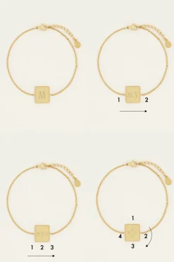 My Jewellery Bracelet Et Médaillon Carré à Graver Atelier Sale