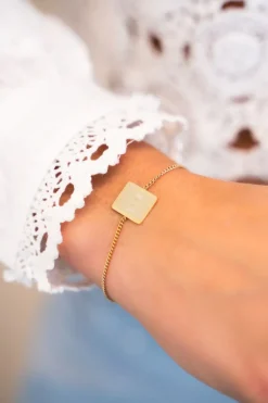 My Jewellery Bracelet Et Médaillon Carré à Graver Atelier Sale