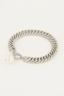 My Jewellery Bracelet Grosse Maille Avec Perle Sale