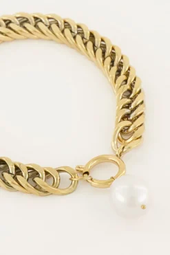 My Jewellery Bracelet Grosse Maille Avec Perle Sale