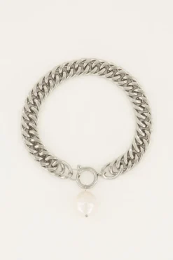 My Jewellery Bracelet Grosse Maille Avec Perle Sale