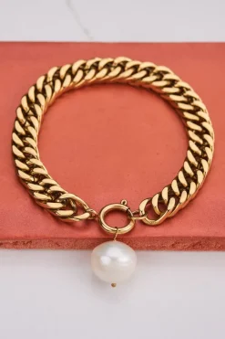 My Jewellery Bracelet Grosse Maille Avec Perle Sale