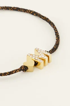 My Jewellery Bracelet Initiale Noir Sale