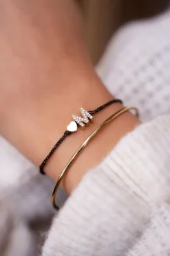 My Jewellery Bracelet Initiale Noir Sale