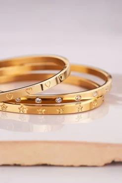 My Jewellery Bracelet Jonc à étoiles Gravées Fashion