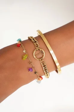 My Jewellery Bracelet Jonc Avec Cœurs Gravés Best