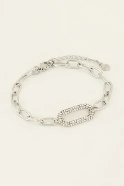My Jewellery Bracelet Maille à Breloque Strass Discount