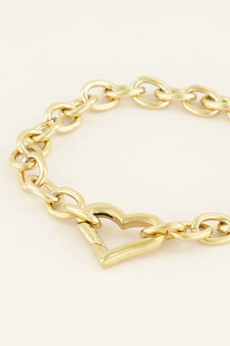 My Jewellery Bracelet Maille Avec Fermoir Cœur Hot