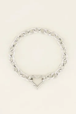 My Jewellery Bracelet Maille Avec Fermoir Cœur Hot
