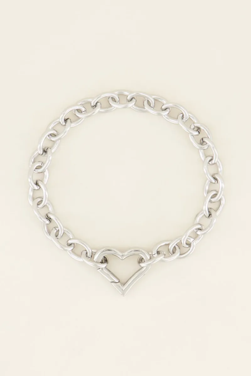 My Jewellery Bracelet Maille Avec Fermoir Cœur Hot